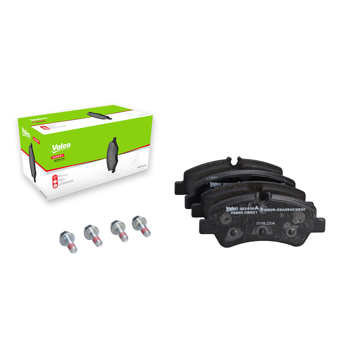 Jeu de 4 plaquettes de frein VALEO ref. 302406A